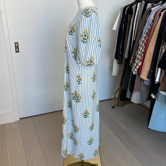 RHODE Wanda Dress Size XL Striped Floral Print Shopbop Exclusive Spring Summer - Picture 11 of 16